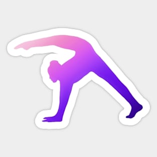 An athlete doing oversplits Sticker